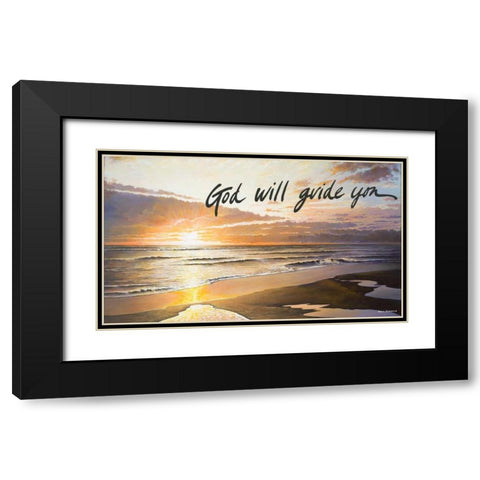 God Will Guide You Black Modern Wood Framed Art Print with Double Matting by Nawrocke, Bruce