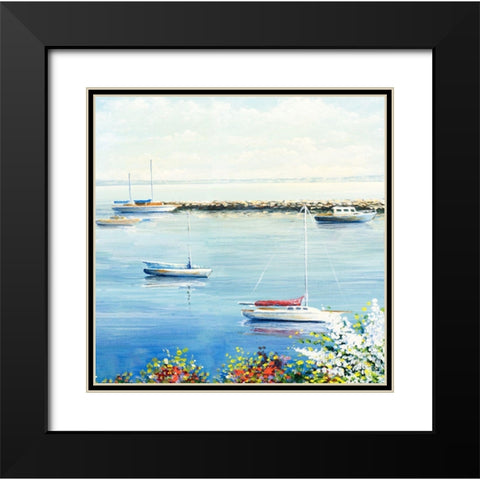 The Marina I Black Modern Wood Framed Art Print with Double Matting by Nawrocke, Bruce