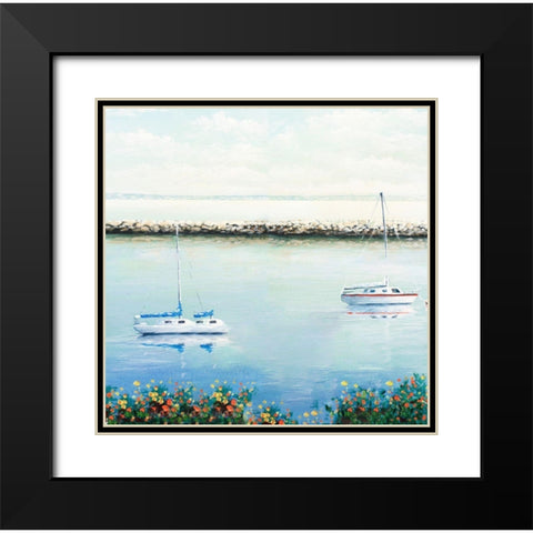 The Marina II Black Modern Wood Framed Art Print with Double Matting by Nawrocke, Bruce