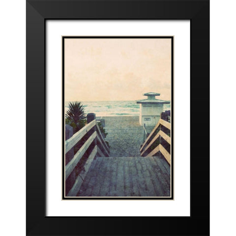 Filtered Beach Photo I Black Modern Wood Framed Art Print with Double Matting by Peck, Gail
