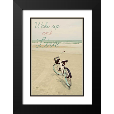 Wake Up Black Modern Wood Framed Art Print with Double Matting by Peck, Gail