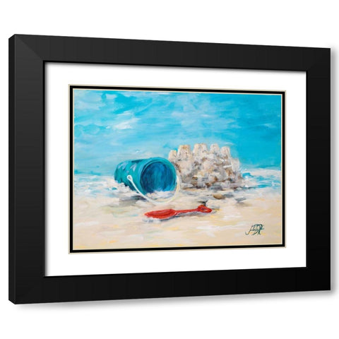 Sandcastles II Black Modern Wood Framed Art Print with Double Matting by DeRice, Julie