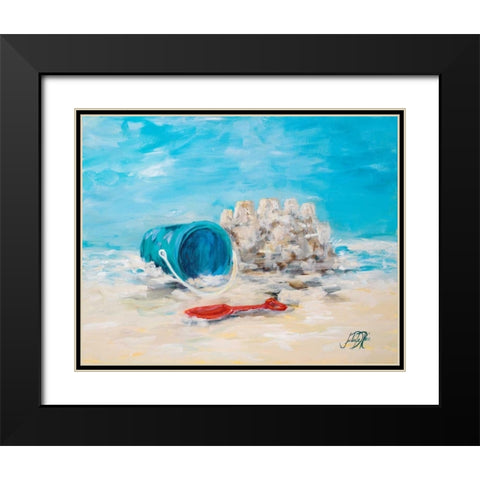 Sandcastles II Black Modern Wood Framed Art Print with Double Matting by DeRice, Julie