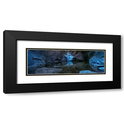 Reflecting Pool Black Modern Wood Framed Art Print with Double Matting by Lake, Shelley