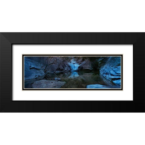 Reflecting Pool Black Modern Wood Framed Art Print with Double Matting by Lake, Shelley