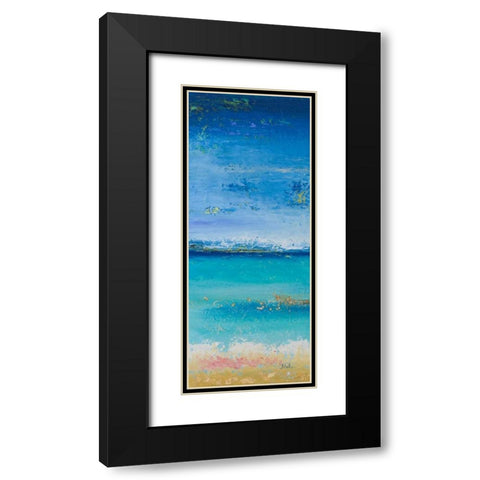 The Sea Panel I Black Modern Wood Framed Art Print with Double Matting by Pinto, Patricia