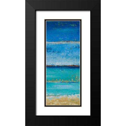 The Sea Panel II Black Modern Wood Framed Art Print with Double Matting by Pinto, Patricia