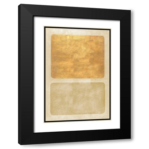 Gold and Cream Black Modern Wood Framed Art Print with Double Matting by Lake, Shelley