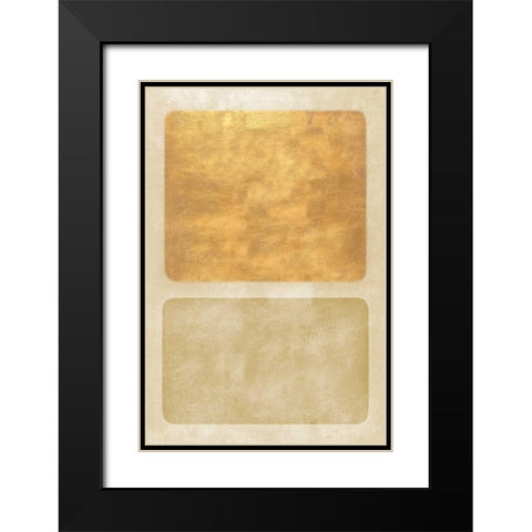 Gold and Cream Black Modern Wood Framed Art Print with Double Matting by Lake, Shelley