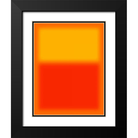 Orange and Red Black Modern Wood Framed Art Print with Double Matting by Lake, Shelley