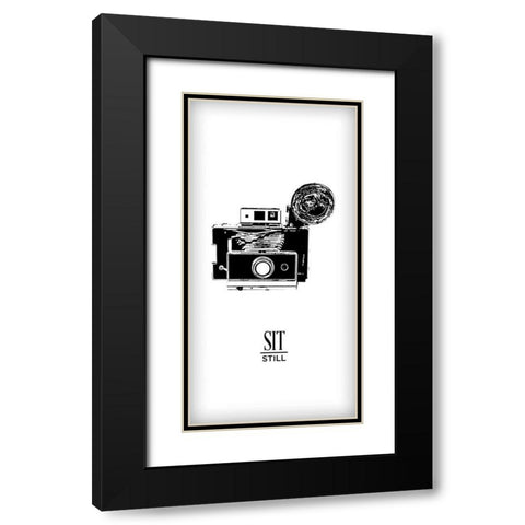 Photoshoot II  (Sit Still) Black Modern Wood Framed Art Print with Double Matting by Edwins, Hugo