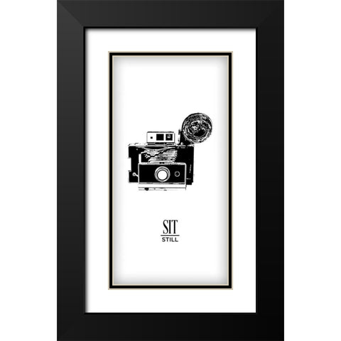 Photoshoot II  (Sit Still) Black Modern Wood Framed Art Print with Double Matting by Edwins, Hugo