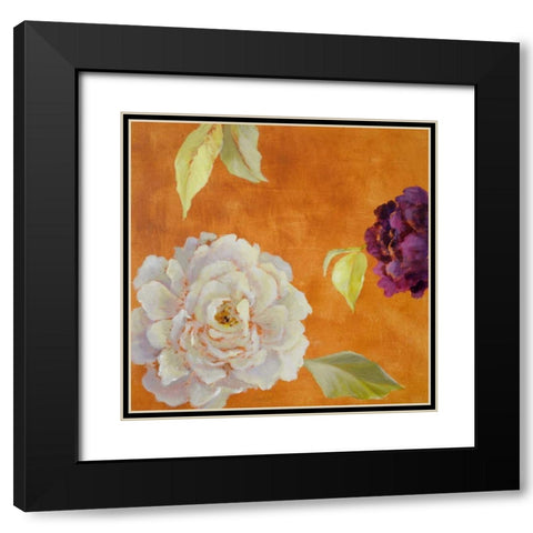 Poetic Peonies II Black Modern Wood Framed Art Print with Double Matting by Loreth, Lanie