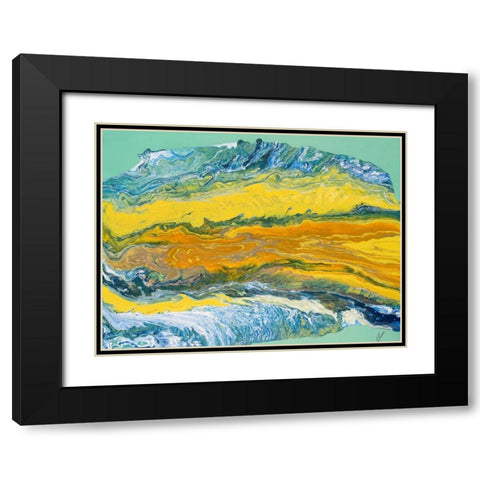 Yellowstone Black Modern Wood Framed Art Print with Double Matting by Mercado, M.