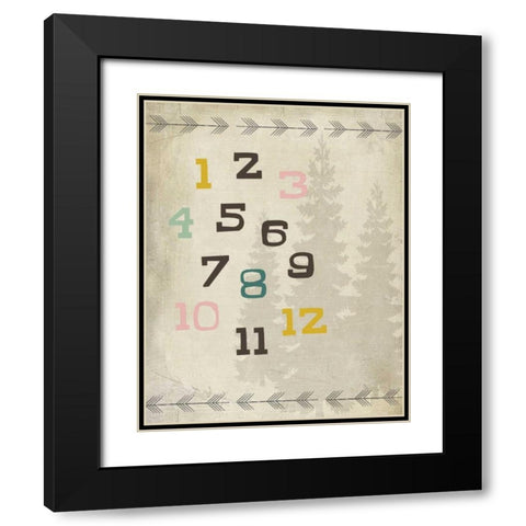 Educational Woodland 1 Black Modern Wood Framed Art Print with Double Matting by SD Graphics Studio