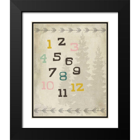 Educational Woodland 1 Black Modern Wood Framed Art Print with Double Matting by SD Graphics Studio