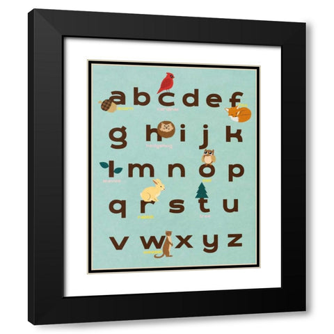 Educational Woodland I Black Modern Wood Framed Art Print with Double Matting by SD Graphics Studio