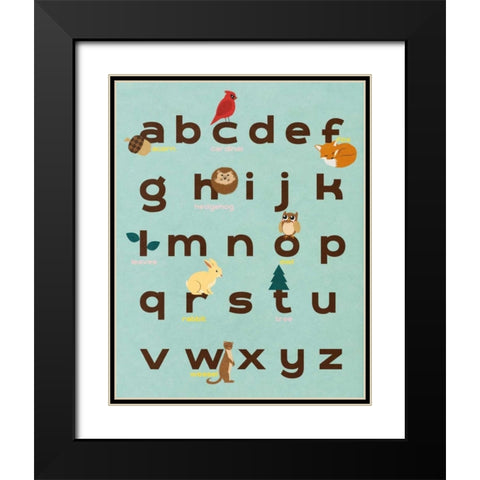 Educational Woodland I Black Modern Wood Framed Art Print with Double Matting by SD Graphics Studio