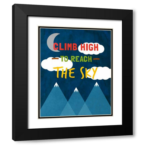 Sky and Trails II Black Modern Wood Framed Art Print with Double Matting by SD Graphics Studio