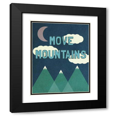Young Mountains II Black Modern Wood Framed Art Print with Double Matting by SD Graphics Studio