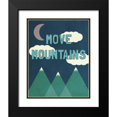 Young Mountains II Black Modern Wood Framed Art Print with Double Matting by SD Graphics Studio