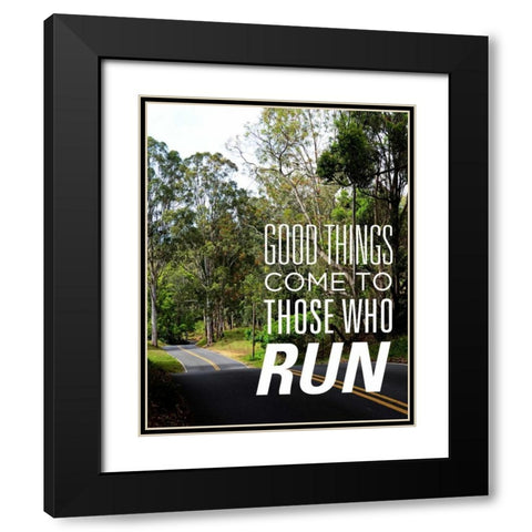 Those who Run Black Modern Wood Framed Art Print with Double Matting by Nawrocke, Bruce
