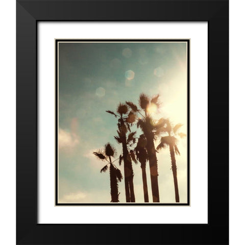 Palms in the Sun Black Modern Wood Framed Art Print with Double Matting by Navas, Emily
