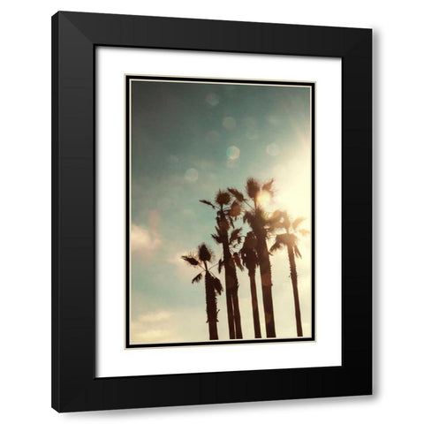 Palms in the Sun Black Modern Wood Framed Art Print with Double Matting by Navas, Emily