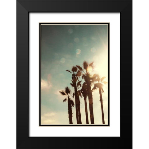 Palms in the Sun Black Modern Wood Framed Art Print with Double Matting by Navas, Emily