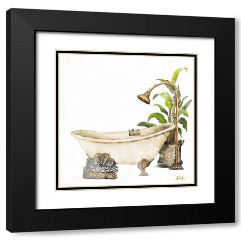 Le Tub II Black Modern Wood Framed Art Print with Double Matting by Pinto, Patricia