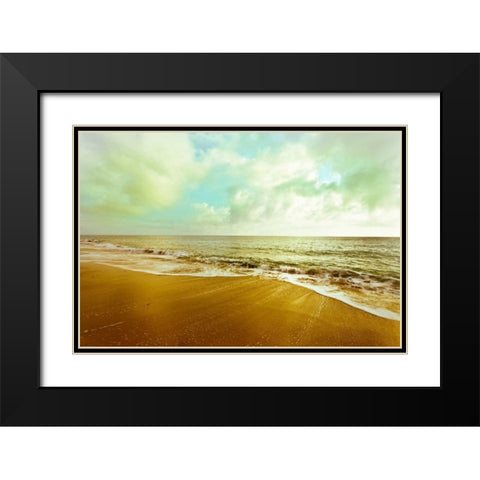 Gold Beach Black Modern Wood Framed Art Print with Double Matting by Bryant, Susan