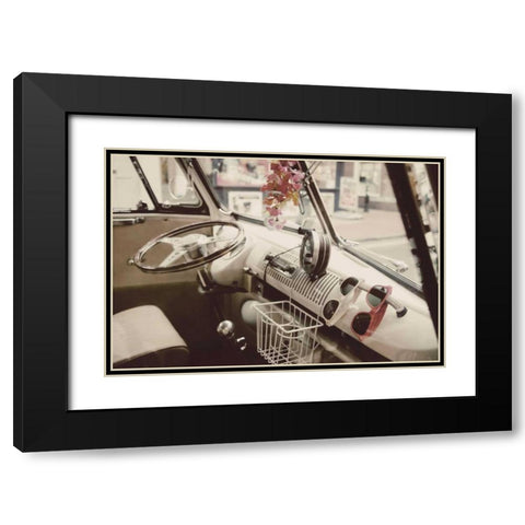 Cool Cats Black Modern Wood Framed Art Print with Double Matting by Peck, Gail