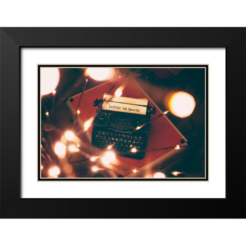 Letter to Santa Black Modern Wood Framed Art Print with Double Matting by Poynter, Kelly