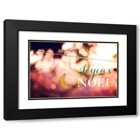 Joyeux Noel Black Modern Wood Framed Art Print with Double Matting by Poynter, Kelly