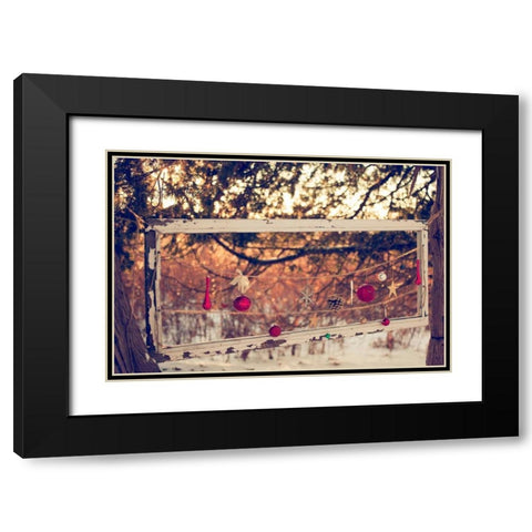 Merry and Bright Black Modern Wood Framed Art Print with Double Matting by Poynter, Kelly