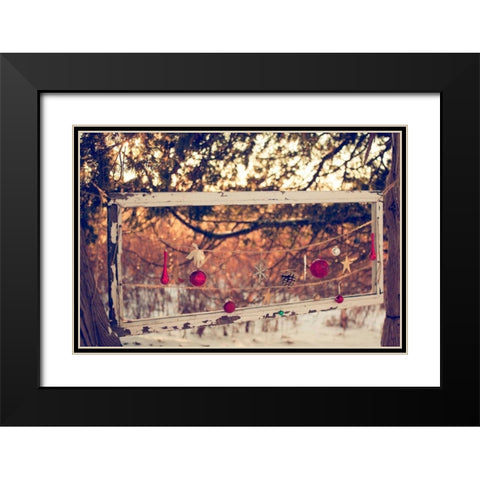 Merry and Bright Black Modern Wood Framed Art Print with Double Matting by Poynter, Kelly