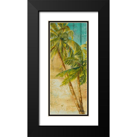Beach Palm Panel I Black Modern Wood Framed Art Print with Double Matting by Pinto, Patricia