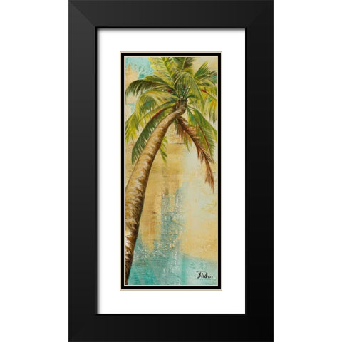 Beach Palm Panel II Black Modern Wood Framed Art Print with Double Matting by Pinto, Patricia