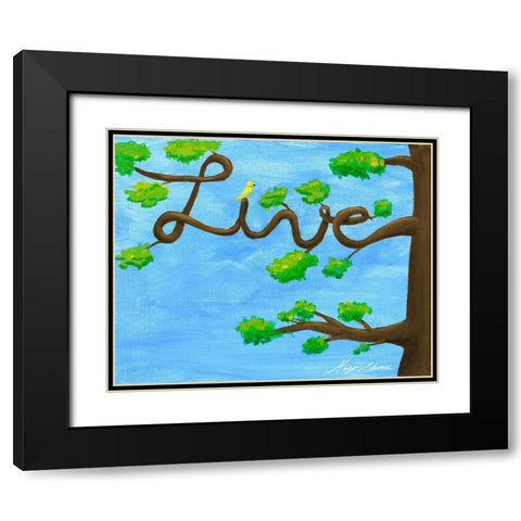 Inspiration Tree I Black Modern Wood Framed Art Print with Double Matting by Edwins, Hugo