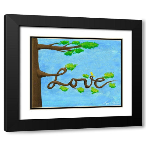 Inspiration Tree II Black Modern Wood Framed Art Print with Double Matting by Edwins, Hugo