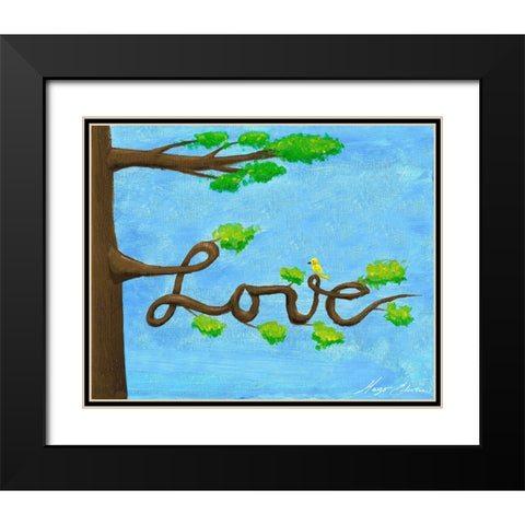 Inspiration Tree II Black Modern Wood Framed Art Print with Double Matting by Edwins, Hugo