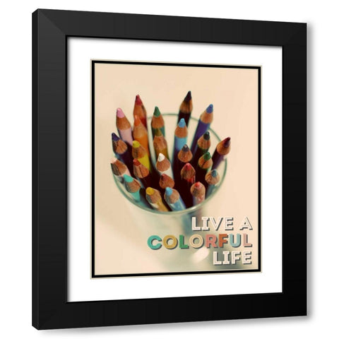 Colorful Life Black Modern Wood Framed Art Print with Double Matting by Peck, Gail