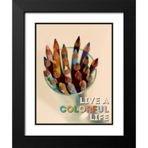 Colorful Life Black Modern Wood Framed Art Print with Double Matting by Peck, Gail