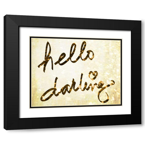 Darling Bella I Black Modern Wood Framed Art Print with Double Matting by SD Graphics Studio