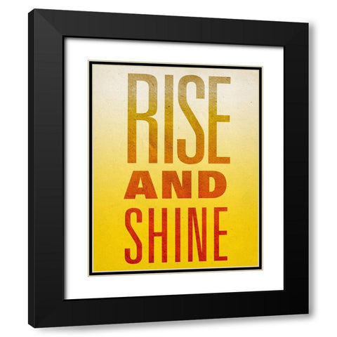 Get Up I Black Modern Wood Framed Art Print with Double Matting by SD Graphics Studio