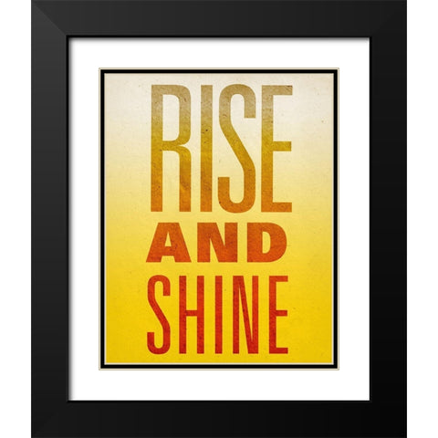 Get Up I Black Modern Wood Framed Art Print with Double Matting by SD Graphics Studio