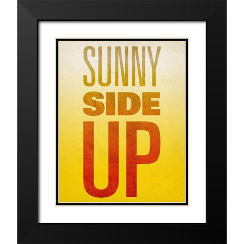 Get Up II Black Modern Wood Framed Art Print with Double Matting by SD Graphics Studio