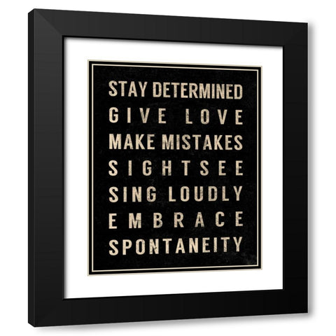 Motivational Type III Black Modern Wood Framed Art Print with Double Matting by SD Graphics Studio