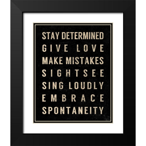 Motivational Type III Black Modern Wood Framed Art Print with Double Matting by SD Graphics Studio