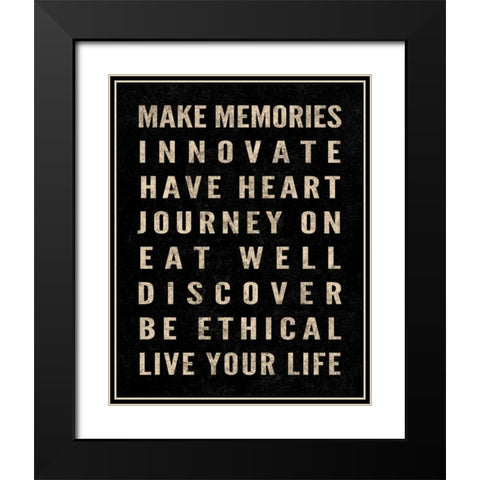 Motivational Type I Black Modern Wood Framed Art Print with Double Matting by SD Graphics Studio